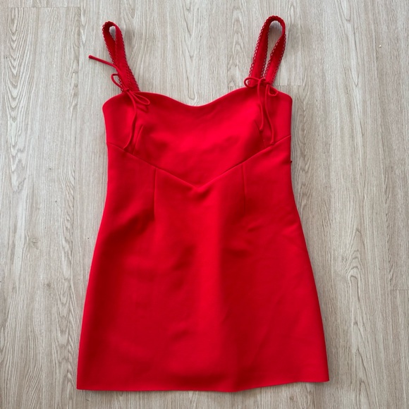 Princess Polly scallop lace trim straps valentine date mini dress nwot - Picture 6 of 6